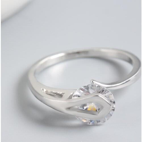 Luxury Crystal Jewelry Accessories Irregular Zircon Engagement Rings Engagement Women Rings Classic Wild Girlfriend Accessories