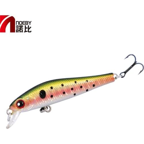 NOEBY NBL9263 minnow fishing bait wobblers isca artificial 50mm sinking 70mm suspending for freshwater bass pike
