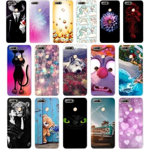 C Silicone TPU Case For Huawei Y6 2018 Cover Pattern Phone Case For Huawei Y6 Prime 2018 Case Cover For Huawei Y6 Y 6 Prime 2018