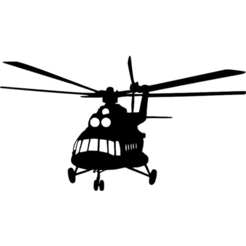 SZWL Personality Car Sticker Mi-8 Russian Helicopter Auto Stickers Waterproof Sunscreen Accessories Decal Vinyl,11cm*20cm