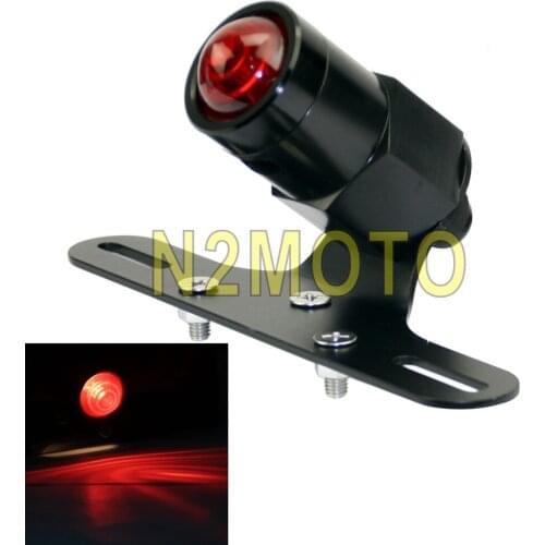 Lucas CNC Aluminum Retro Taillights 12V Tail Brake Light License Plate Light Bracket Stop Lamp for Harley Custom Vintage