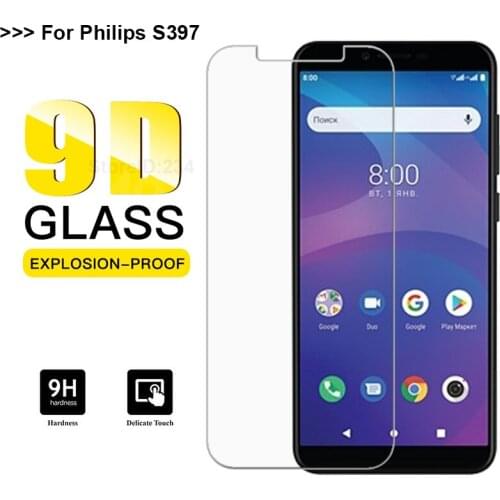 2PCS Tempered Glass For Philips S397 Screen Protector 9H Toughened Scratch proof Mobile Phone Film For Philips S397 Glass Cover
