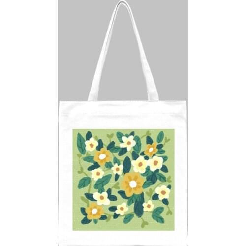 Women Shopping Bag Female Canvas Cloth Shoulder Bag Eco Handbag Tote Reusable Grocery Shopper Bags Students Book Bags