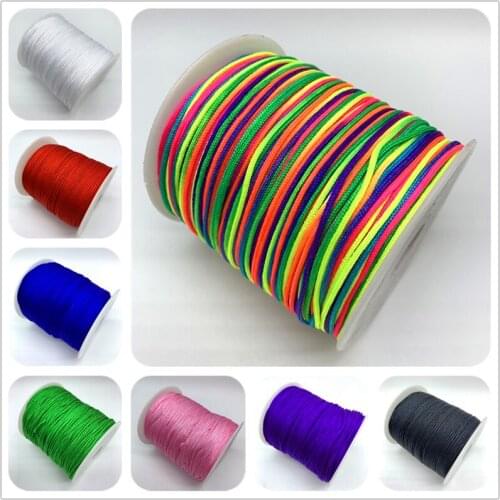 0.5mm 0.8mm 1.0mm 1.5mm Nylon Cord Rope Chinese Knot Macrame Cord Rope For Jewelry Making For Shamballa Bracelet