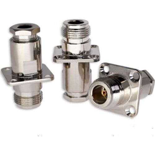 1pc N Female 4 Hole Panel Flange RG58 RG400 RG195 LMR195 Cable RF Coax Adapter Connectors