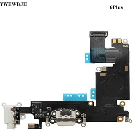 10pcs USB Charging Port Dock Connector Flex Cable For iPhone 6 Plus with Mirco Phone Headphone Audio Jack Replacement Part