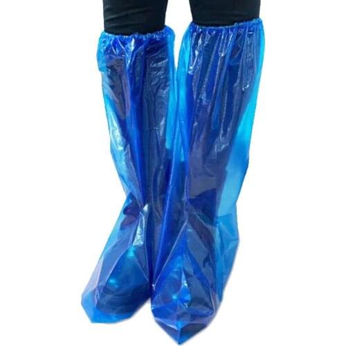 100Pcs Waterproof Disposable Long Shoe Covers Carpet Cleaning Overshoes Protective