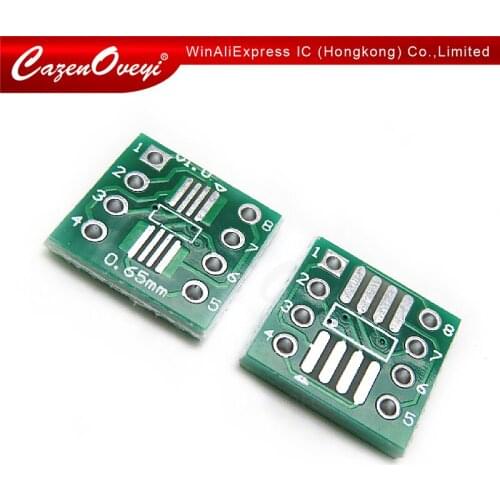 20pcs/lot TSSOP8 SSOP8 SOP8 to DIP8 PCB SOP-8 SOP Transfer Board DIP Pin Board Pitch Adapter In Stock