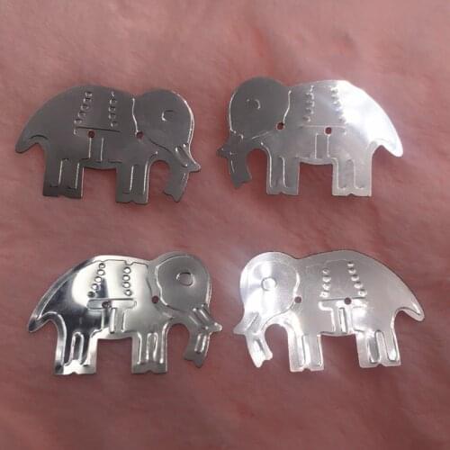 20pcs 25*40mm Silver Color Elephant shape Sequins Accessories For handmade and Diy Paillettes wedding Sewing Lentejuelas wedding
