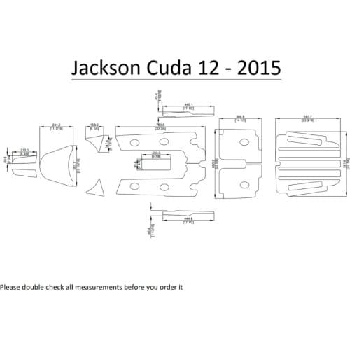 2015 Jackson Cuda 12 Kayak Boat EVA Decking Mat Pads Kit 1/4"
