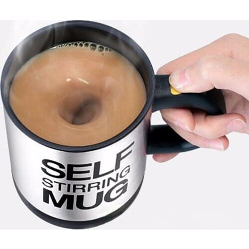 400ML Self Stirring Mug Stainless Steel mix Coffee tea Cup with Lid Automatic Electric Lazy Coffee Milk Mixing auto stirring mug
