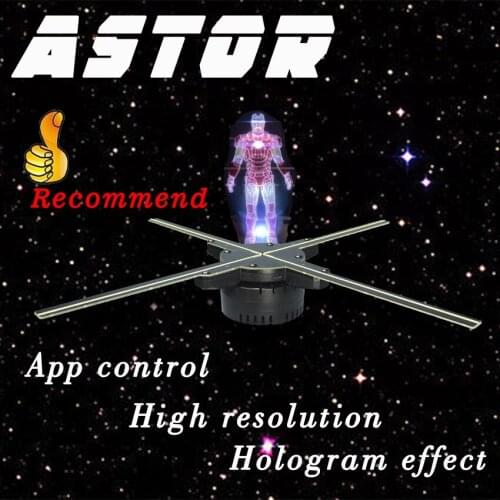 50cm 3D hologram fan wifi app control fan screen holographic display holographic advertising light led fan hologram indoor show