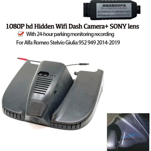 Car DVR Wifi Video Recorder Dash Cam Camera For Alfa Romeo Stelvio Giulia 952 949 2014-2019 2020 Novatek 96658 Night Vision hd