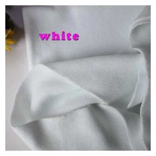 White Double-sided Polar Fleece Fabric anti-pilling Hoodies Blankets Lining Fabric SOLD BY THE YARD FREE SHIPPING