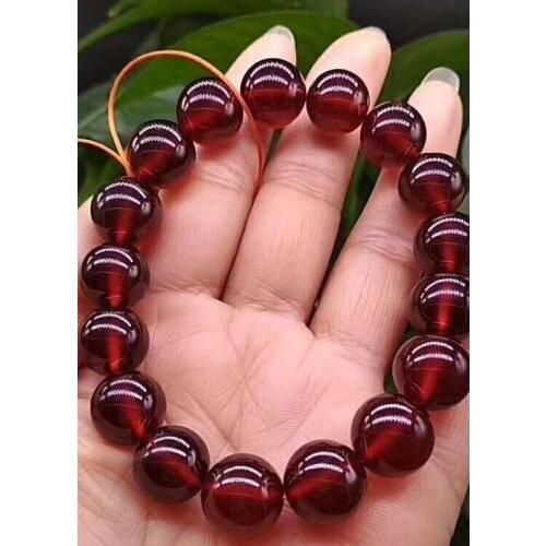 Free shipping Noble jewelryset 10-11mm AAA Natural Garnet Crystal stone Beads Bracelet