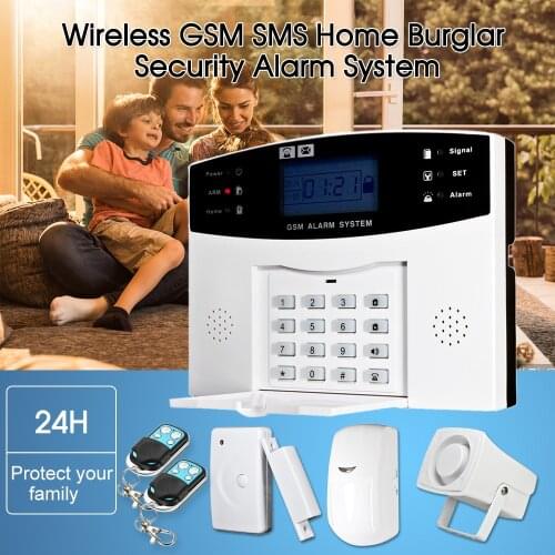 Wireless GSM SMS Home Burglar Security Alarm System Detector Sensor Kit Phone App Remote Control 433MHz 1527