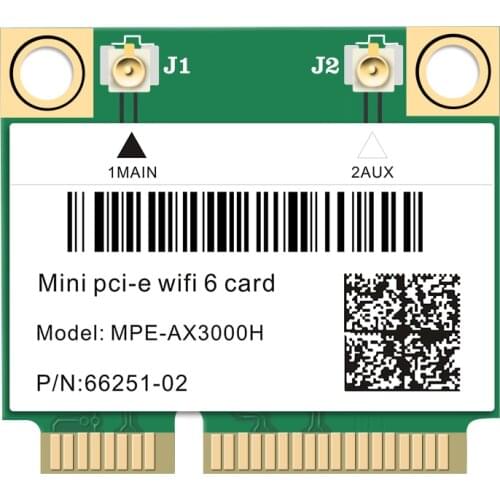 Mini PCI-E AX3000 Wi-Fi 6 Wireless Adapter Dual Band 2974Mbps Bluetooth 5.0 Wifi Card 802.11ax/ac 160Mhz 2.4G/5G Wlan Windows10