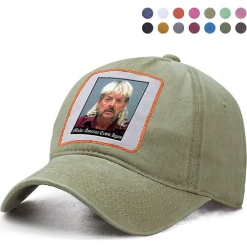 Joe Exotic Make America Exotic Again Tiger King Baseball Cap Dad Trucker Hat Woman Berets Boinas Ponytail Caps Sanpback Bone Hat