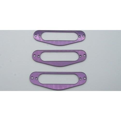 KAISH 3x Purple Mirror Guitar Single Coil Pickup Surround Ring for Sized Pickup
