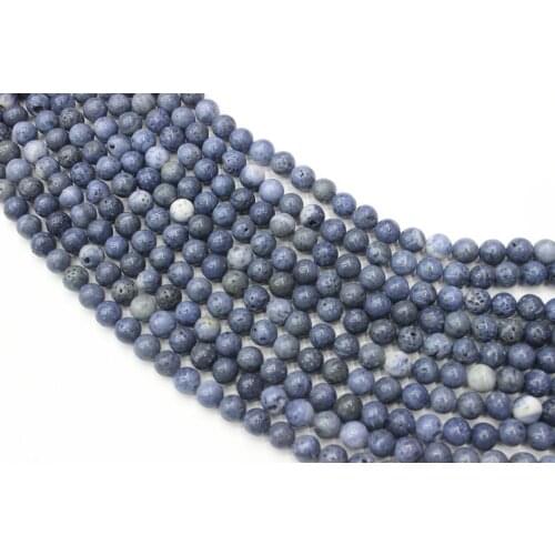 Natural Blue Coral Round Loose Beads Strand 6/8/10/12/14MM For Jewelry DIY Making Necklace Bracelet