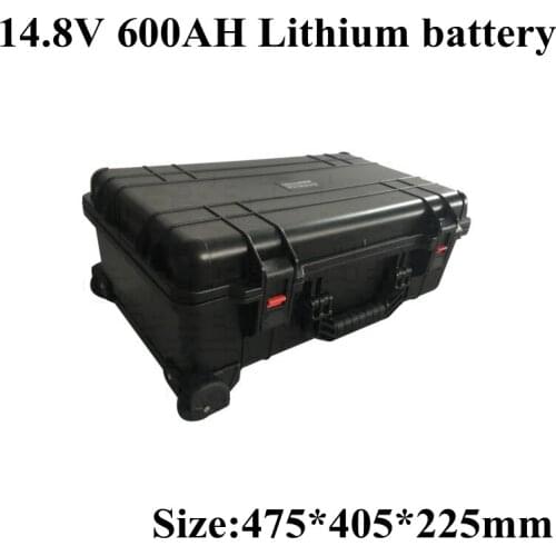 14.8V 600Ah Li Ion Battery 15V No 12v 600Ah Lithium Battery Trolley for Boat Inverter Solar Energy Storage + 20A Charger