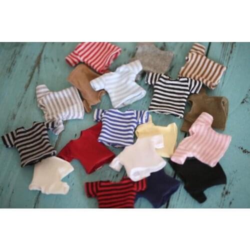 Obitsu11ob11cu-poche doll T shirt for 1/12 bjd candie colors doll accessories for ob11 nendoroid-play