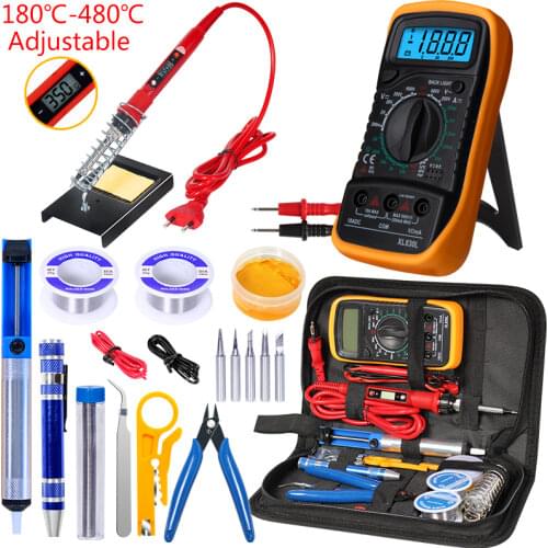 Soldering Iron,Soldering Iron Kit Electronics, 80W Adjustable Temperature Welding Tool,5pcs Soldering Iron Tip,Welding Tool Kits