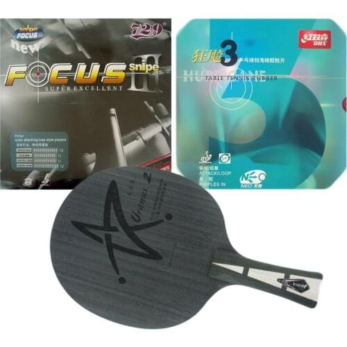 Pro Table Tennis PingPong Combo Racket Galaxy YINHE Uranus.2 with 729 FOCUS III snipe and DHS NEO Hurricane3