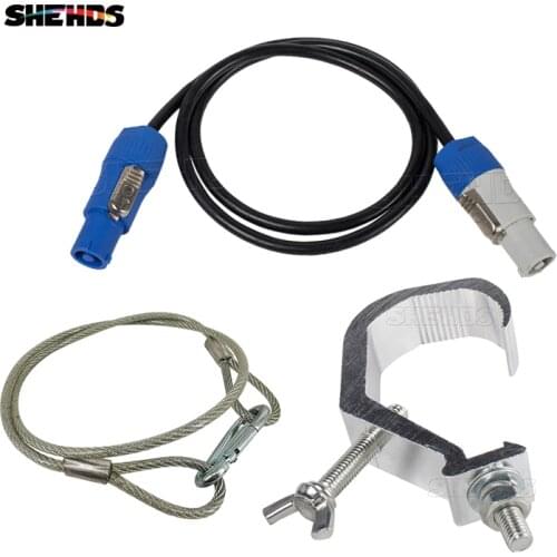 SHEHDS Professional Stage Suspension Device Use Safety Rrope Hook LED Par Light PowerCon Plug Connection Hand in Hand Cables