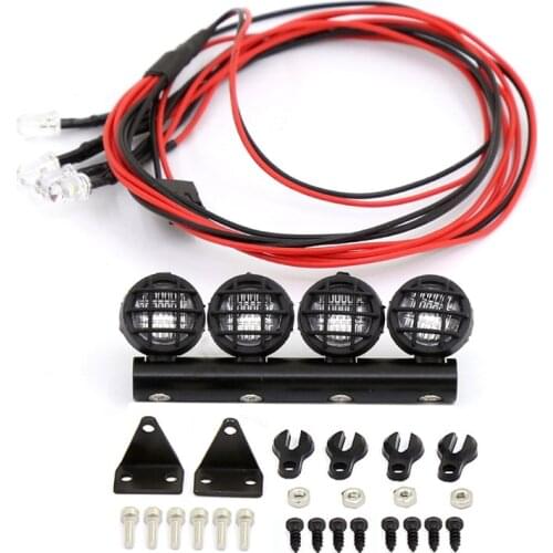 RC Car LED Roof Lamp Lights Bar for WPL 1/18 1/24 RC Truck Car Upgrade Parts Accessories,4 LED