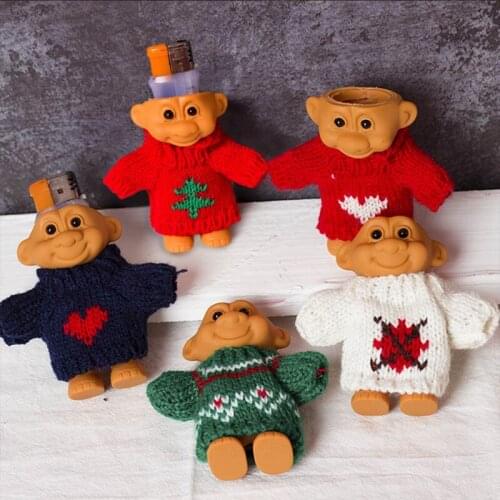 Rubber Lighter Case Hold Vintage Carton Cute Troll Doll Lighterholder Lighter Holder Toys Gift For Men Women Lighter Shell Case