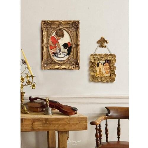 Classical Baroque style carved frame decoration painting retro living room bedroom painting frame wedding decoration gift