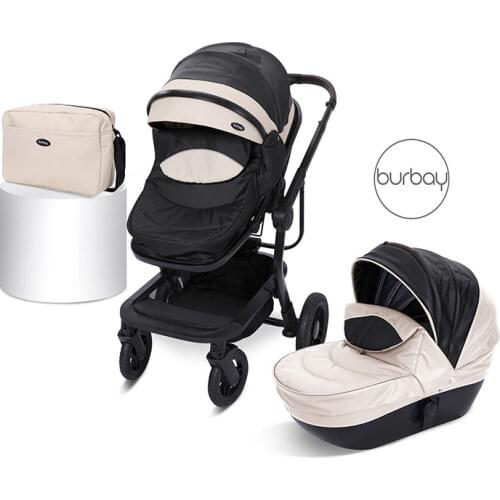 BURBAY European design luxury 2 in 1,landscape travel system and foldable baby stroller