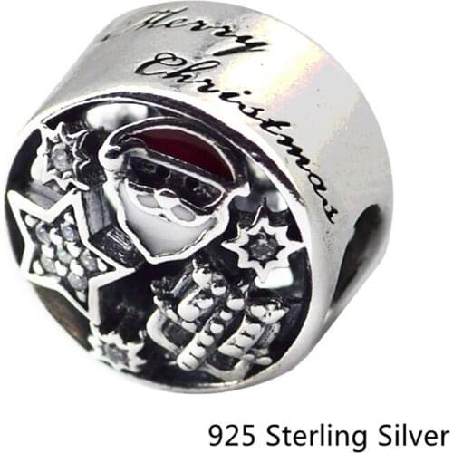 CKK Christmas Joy With A Little Star And A Present Charms 925 Sterling Silver Beads Original Jewelry Fits For Bracelets