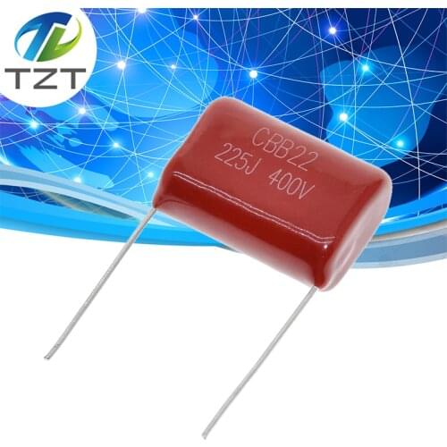 TZT 10PCS 400V225J 2.2UF Pitch 20M 225J400V 225 400V 2200PF CBB Polypropylene film capacitor