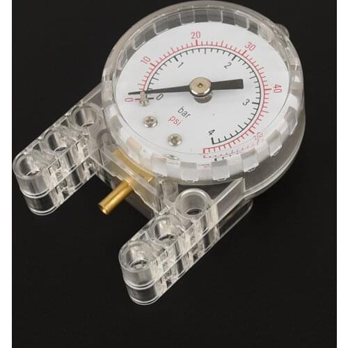 1PCS 64065 High-Tech Pneumatics Pressure Gauge - Manometer Compatible with MOC Building Block Bricks Parts Toys
