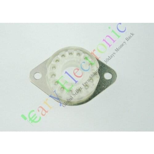 1pcs ceramic tube socket GZS14-A 14 pin silver plated outlet for B-7031/DZ10 tube amplifier
