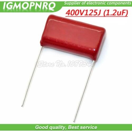 10PCS 400V125 1UF Pitch 20MM 400V 125 1.2uF CBB 125J400V Polypropylene film capacitor 400V125J-P20