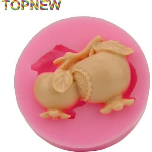 3D Quality Pomegranate Silicone Cake Molds Non-Stick Fondant Ice Jello Jelly Sugar Soap Moulds Best Cheapest Fast FDA C1651