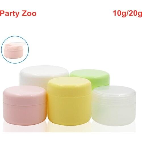 500 X 10g/20g Mini Portable Empty Colorful PP Travel Cosmetic Jars Makeup Container Bottles Vials Face Cream Sample Pots