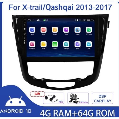 Bosion 64G Android 10 For Nissan X-Trail 3 T32 2013-2017 Qashqai 2 J11 Car Radio Multimedia Video Player Navigation Carplay DSP