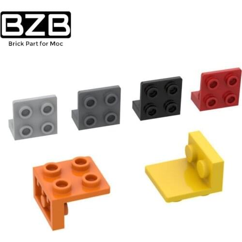 BZB MOC 99207 1x2-2x2 Reverse Bracket Wallboard Creative Building Block Model Brick Parts Kids DIY Educational Toys Gifts