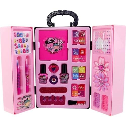 Childrens home simulation lipstick make-up box cosmetics set make-up box toys toy for girl birthday gift present girls toys