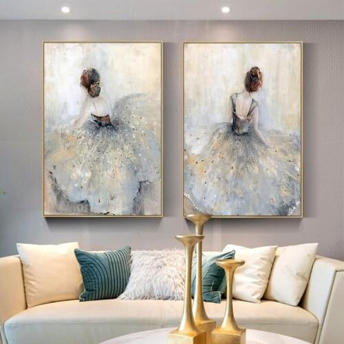 Elegant Ballet Dancer Posters and Prints Nordic Style Girl Photo Portrait Shoes Wall Art Pictures Canvas Painting Home Decor