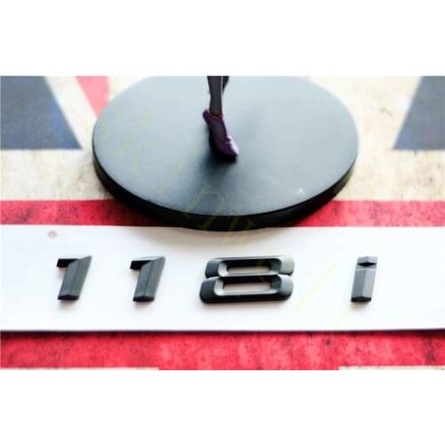 Emblem Badge Decal Trunk Rear ABS for BMW1 Series 114i 116i 118i Matt Black Chrome Stylish Car Exterior Decoration Stickers