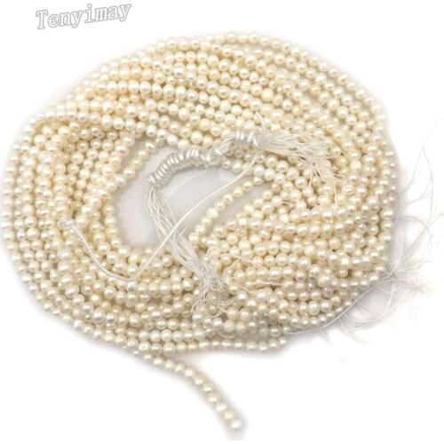 Wholesale 4mm freshwater pearls, natural real pearls for DIY