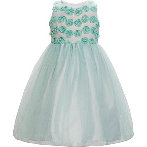 Yatheen Big Girls Appliques Fit-And-Flare Dress Girls Party Dresses
