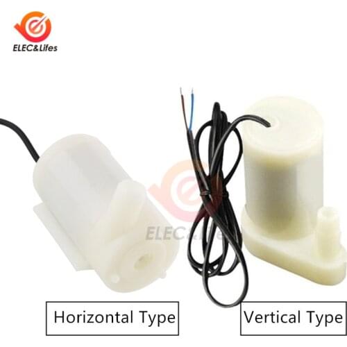 DC 3V 5V USB Low Noise Brushed Motor Pump 80-100L/H Mini Micro Submersible Water Pump Horizontal/Vertical type small pump