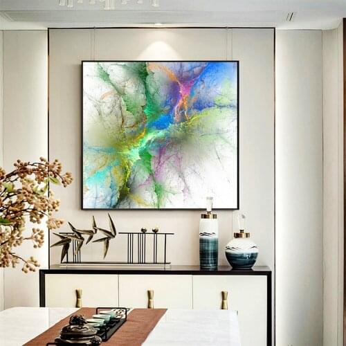 Full Round Diamond art blue green Light Cloud Abstract Diamond embroidery 5D DIY Diamond setting Home decoration gifts 2022 New