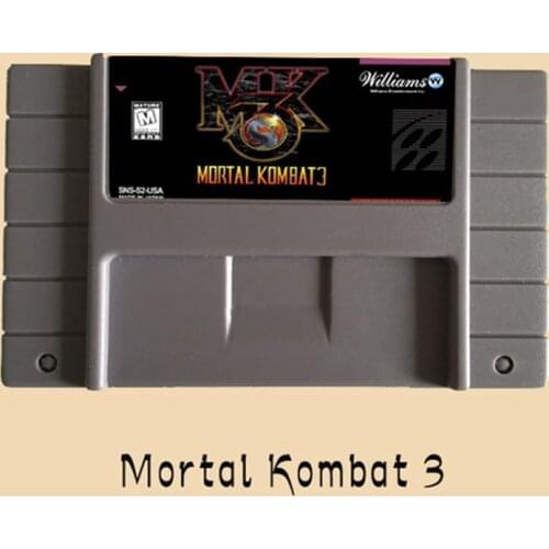 Mortal Kombat 3 USA Version 16bit Gray Game Card For NTSC/PAL Game Players